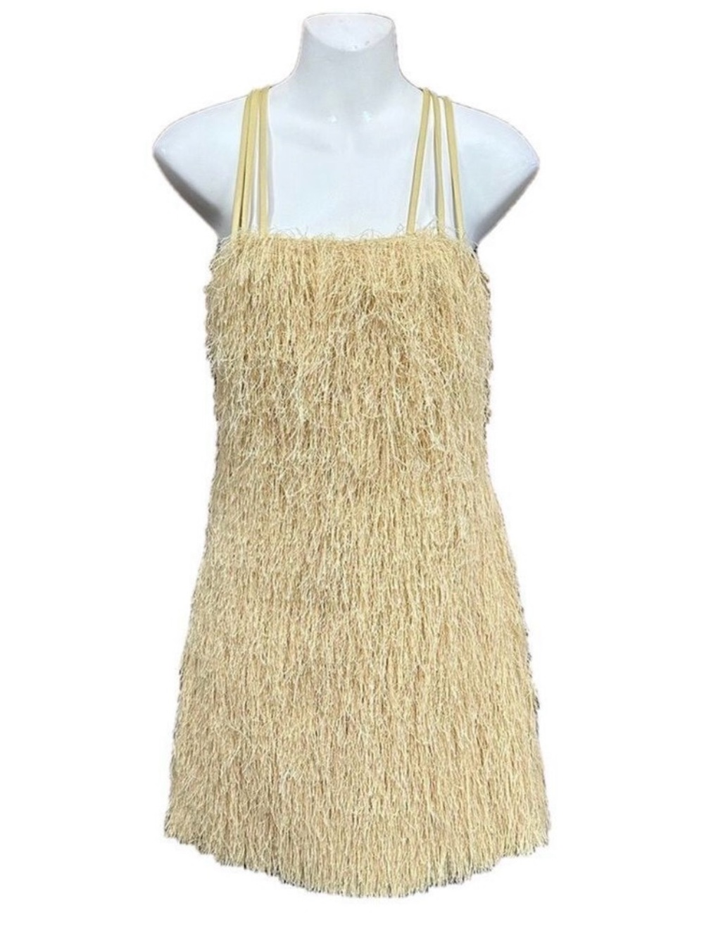 Bailey 44 honey fringe feather strappy dress Small cocktail party